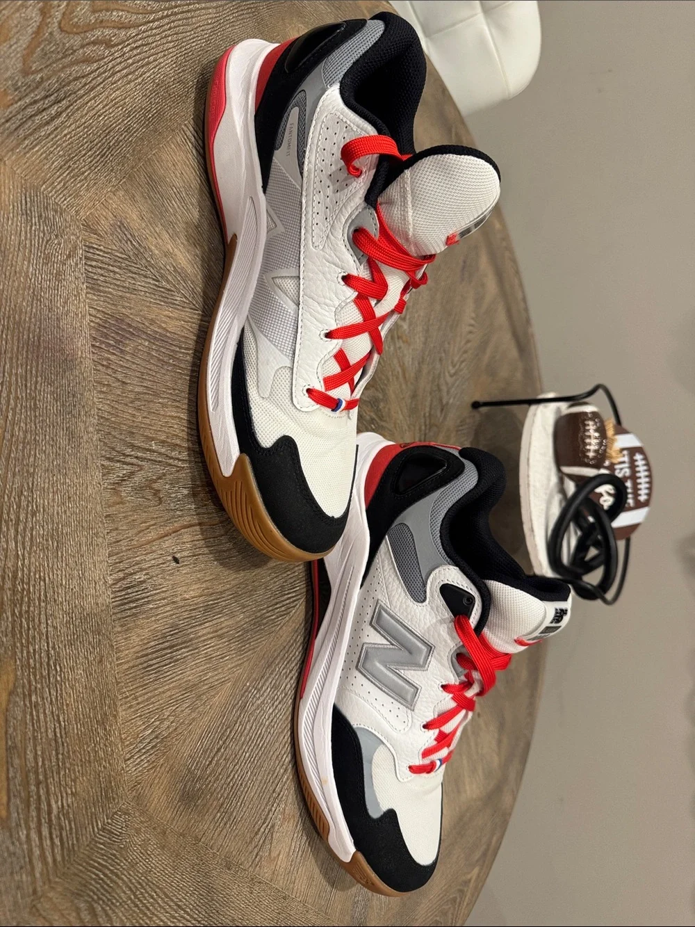 New Balance KAWHI 2 Basketball Shoes White/Black/Red Gum Men’s Size 13